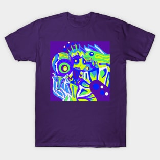 psychedelic android ecopop T-Shirt